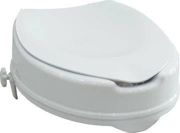 Raised Toilet Seat with Closing Seat Lid