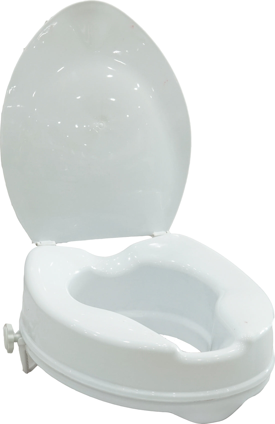 Raised Toilet Seat with Closing Seat Lid