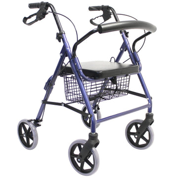 4 wheels Lightweight and Foldable Rollator for Disabled and Elderly with open basket